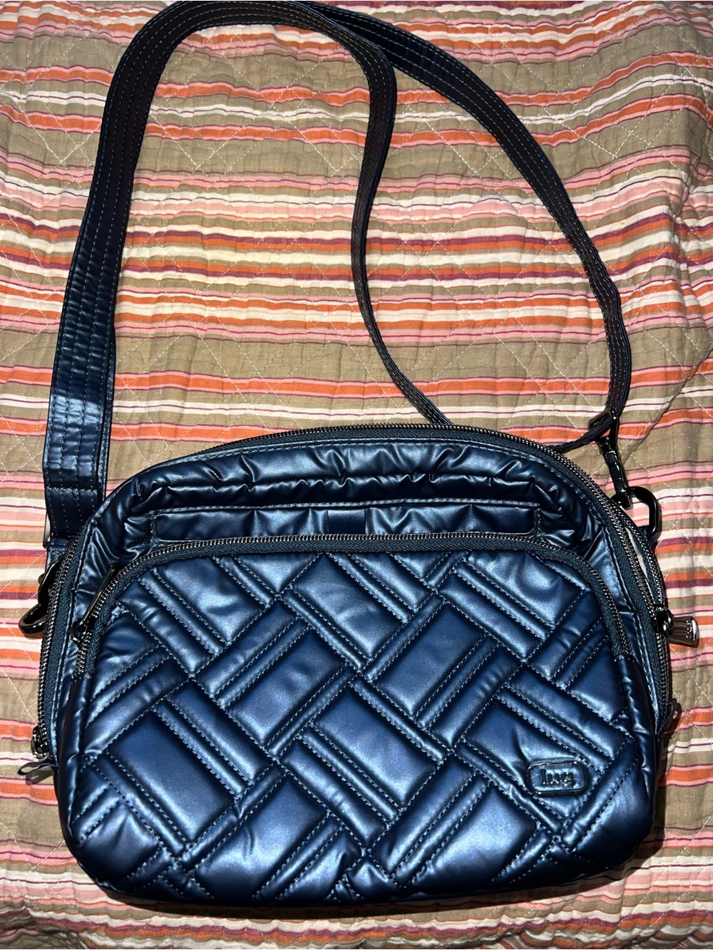 Lug Mini Ranger Quilted Navy Crossbody Shoulder Bag